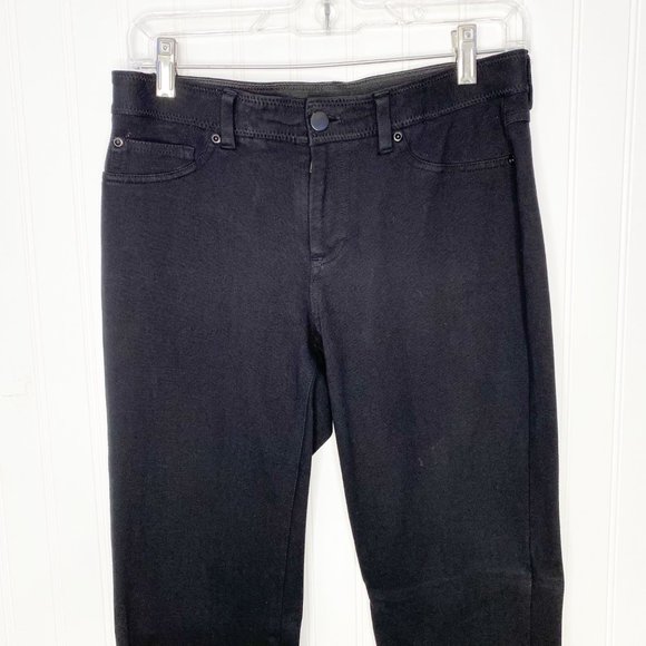 CHICO'S Black Straight Leg Mid Rise Pants 2 - Picture 3 of 13